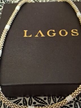 LAGOS Sterling Silver and White Beaded Necklace